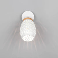 LÚZETE - APPLIQUE DA PARETE 1 LUCE METALLO BIANCO E14 BIRKITA