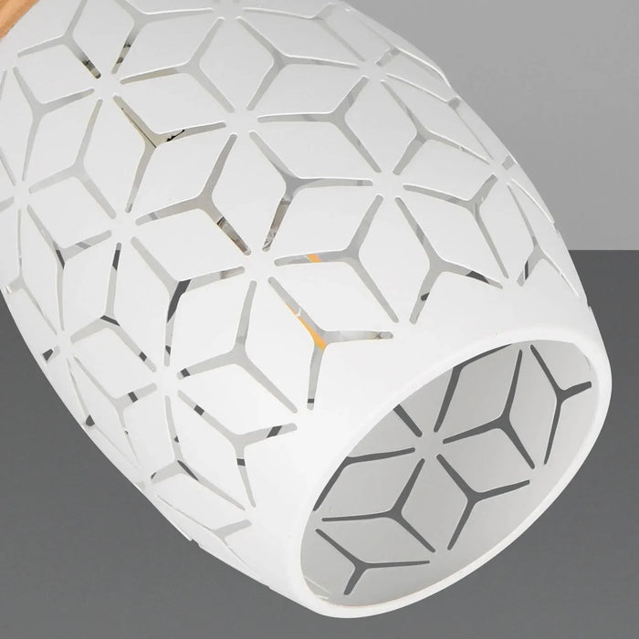 LÚZETE - APPLIQUE DA PARETE 1 LUCE METALLO BIANCO E14 BIRKITA