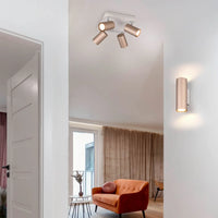 LÚZETE - APPLIQUE DA PARETE 2 LUCI BIDIREZIONALE METALLO COFFEE/GRIGIO GU10 GRAFTON