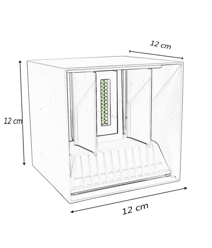 Applique Da Parete 22watt Grigio Per Esterno Doppia Emissione Luminosa Ip65 Es66         
