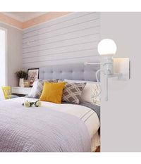 Applique Da Parete Decorativo Forma Di Omino Seduto In Metallo Attacco E27 Aq51  Bianco       