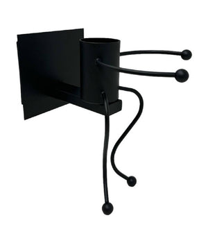 Applique Da Parete Decorativo Forma Di Omino Seduto In Metallo Attacco E27 Aq51  Nero       