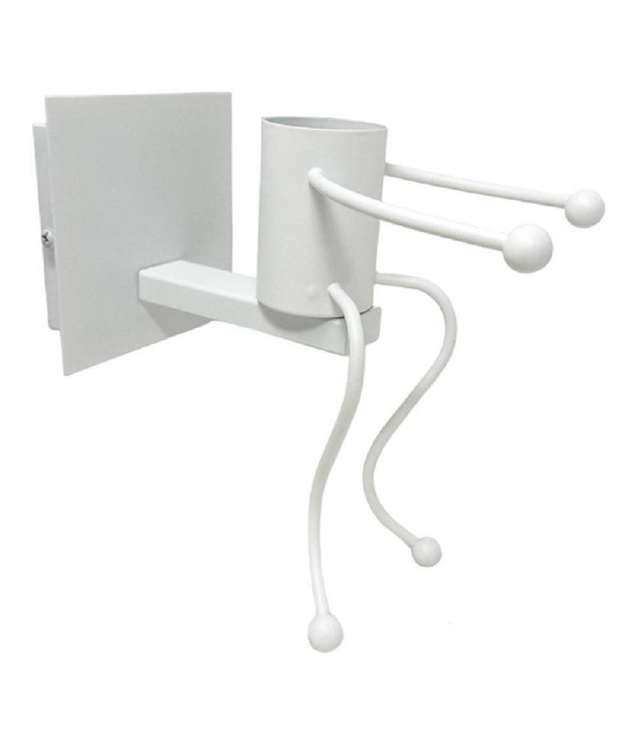 Applique Da Parete Decorativo Forma Di Omino Seduto In Metallo Attacco E27 Aq51         