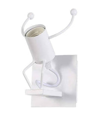 Applique Da Parete Decorativo Forma Omino Che Salta In Metallo Attacco E27 Aq50         