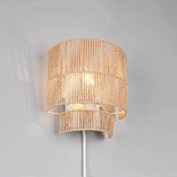 LÚZETE - APPLIQUE DA PARETE E27 PAPIERGARN MARRONE SELKIS