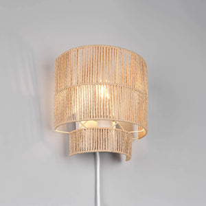 LÚZETE - APPLIQUE DA PARETE E27 PAPIERGARN MARRONE SELKIS