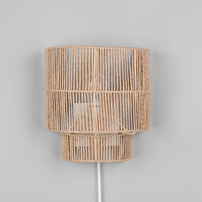 LÚZETE - APPLIQUE DA PARETE E27 PAPIERGARN MARRONE SELKIS