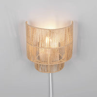 LÚZETE - APPLIQUE DA PARETE E27 PAPIERGARN MARRONE SELKIS