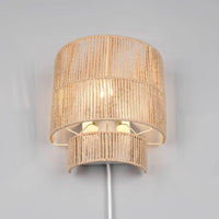 LÚZETE - APPLIQUE DA PARETE E27 PAPIERGARN MARRONE SELKIS