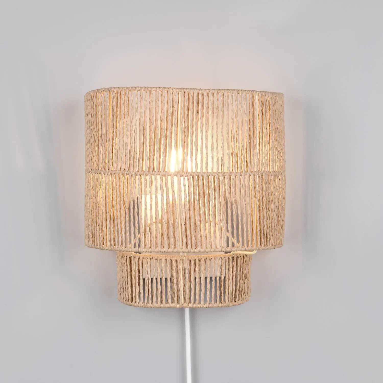 LÚZETE - APPLIQUE DA PARETE E27 PAPIERGARN MARRONE SELKIS