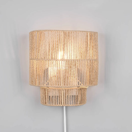 LÚZETE - APPLIQUE DA PARETE E27 PAPIERGARN MARRONE SELKIS