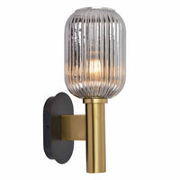 LÚZETE - APPLIQUE DA PARETE FUMÉ SPECCHIATO Ø19 E27 SHELBY