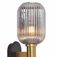 LÚZETE - APPLIQUE DA PARETE FUMÉ SPECCHIATO Ø19 E27 SHELBY