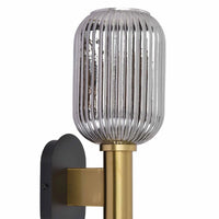 LÚZETE - APPLIQUE DA PARETE FUMÉ SPECCHIATO Ø19 E27 SHELBY