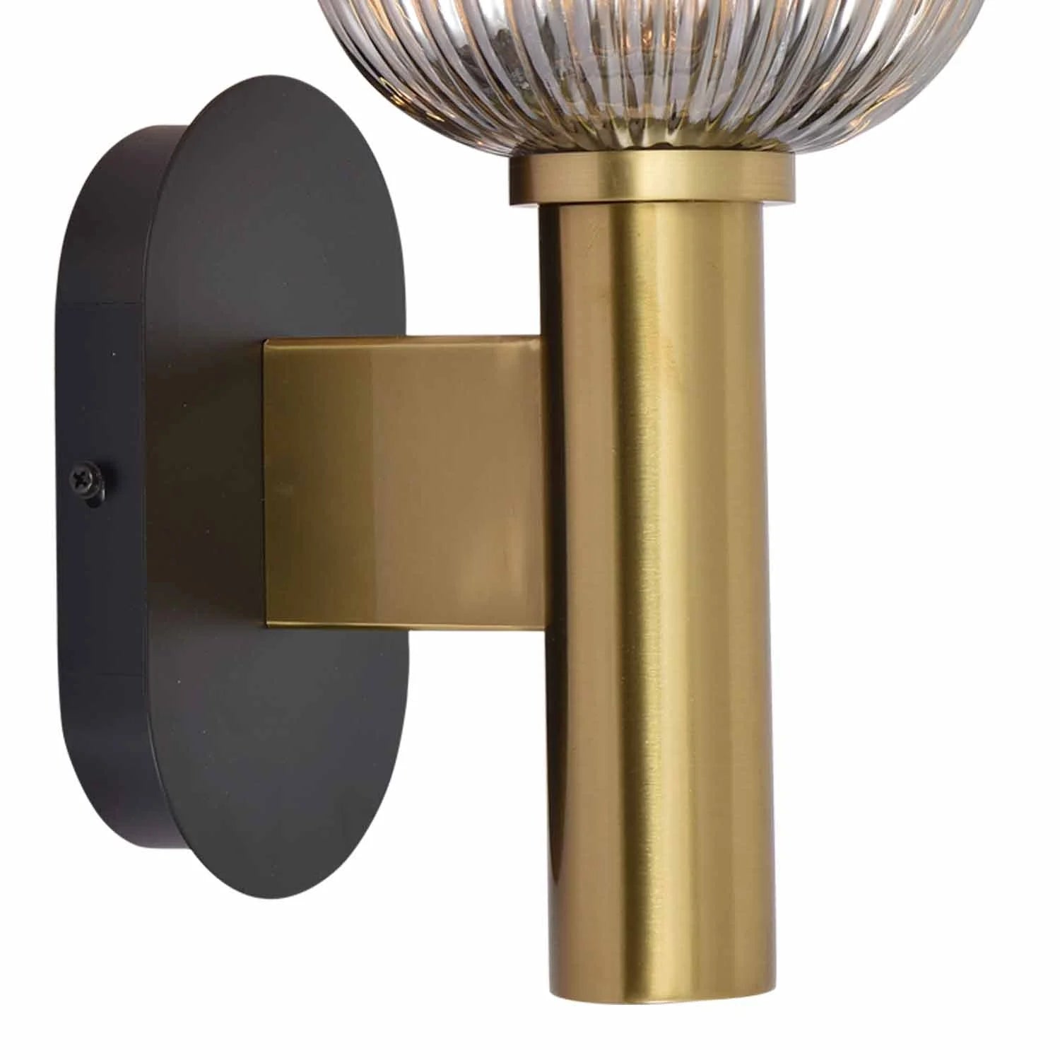 LÚZETE - APPLIQUE DA PARETE FUMÉ SPECCHIATO Ø19 E27 SHELBY