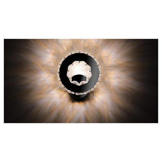 Trade Shop - Applique Da Parete In Cristallo Led 14w Rotondo Anello Lampada Luce Naturale 01702         