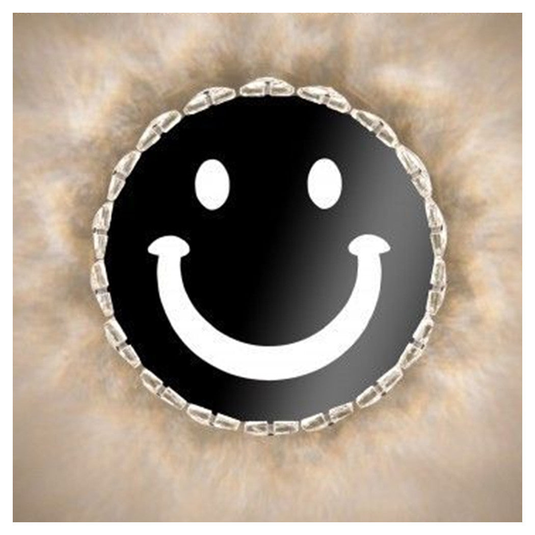 Trade Shop - Applique Da Parete In Cristallo Led 15w Tondo Con Faccina Lampada Luce Naturale 01696         