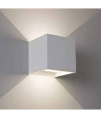 Applique Da Parete In Gesso A Cubo Up E Down Verniciabile Lampada G9 Moderno Gs-e15         