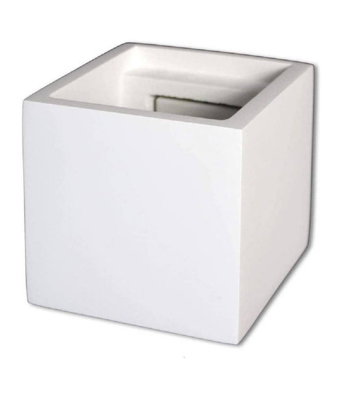 Applique Da Parete In Gesso A Cubo Up E Down Verniciabile Lampada G9 Moderno Gs-e15         