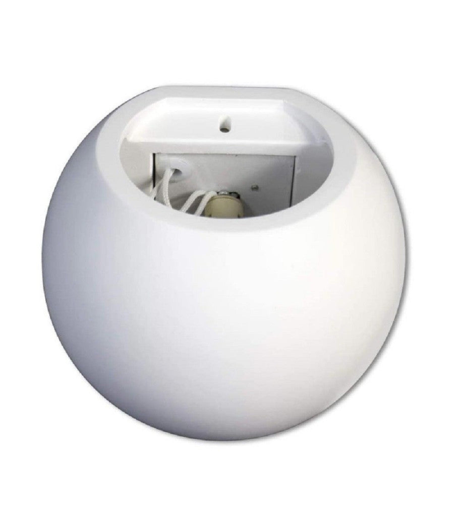 Applique Da Parete In Gesso Tondo Up E Down Lampada Attacco G9 Verniciabile E07         