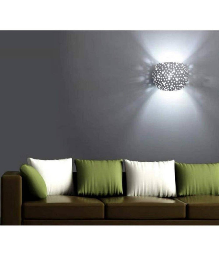 Applique Da Parete In Gesso Tondo Up E Down Verniciabile Contemporanee G9 Gs-e42         
