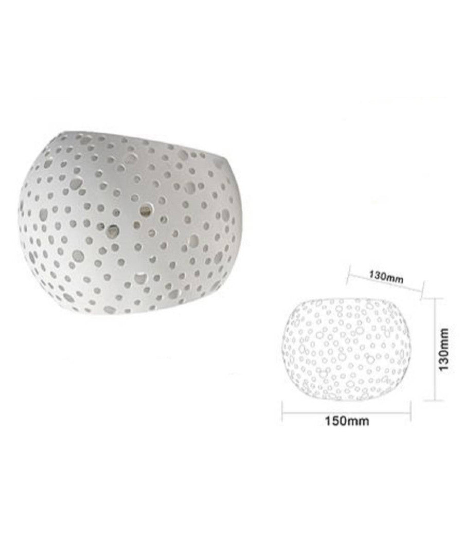 Applique Da Parete In Gesso Tondo Up E Down Verniciabile Contemporanee G9 Gs-e42         