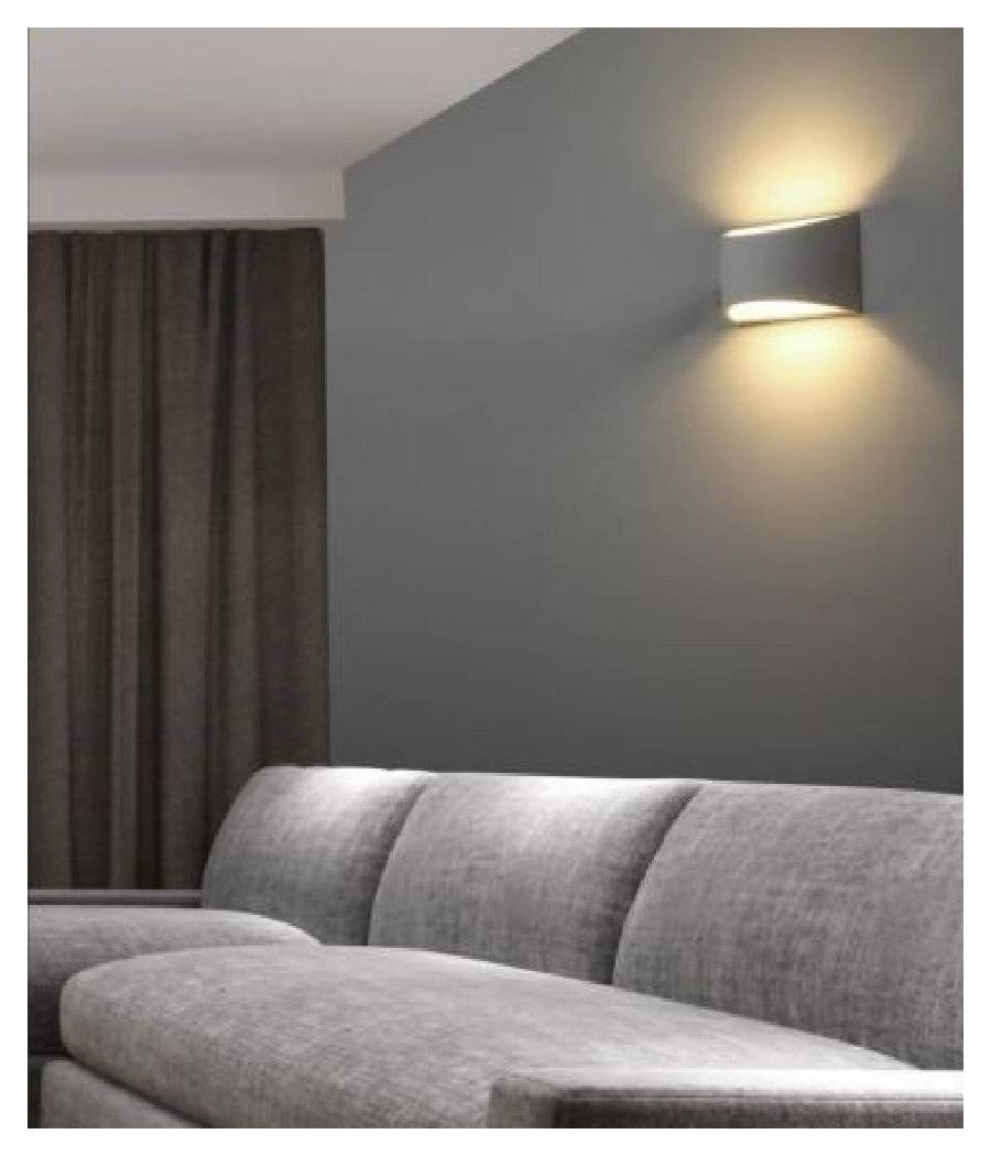 Applique Da Parete In Gesso Verniciabile Doppia Luce G9 Lampada Moderna Gs-e14         