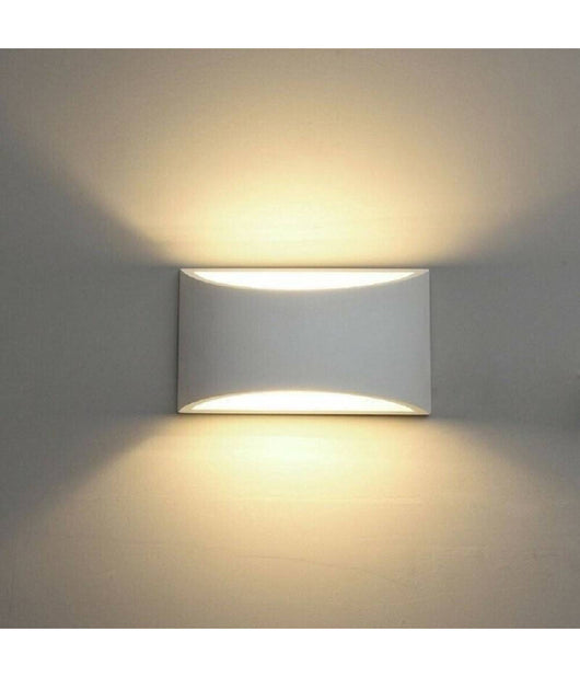 Applique Da Parete In Gesso Verniciabile Doppia Luce G9 Lampada Moderna Gs-e14         