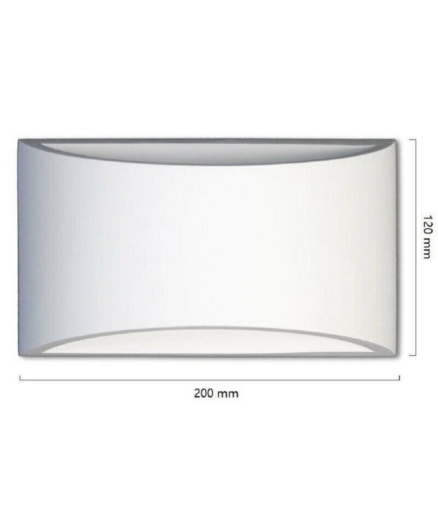 Applique Da Parete In Gesso Verniciabile Doppia Luce G9 Lampada Moderna Gs-e14         