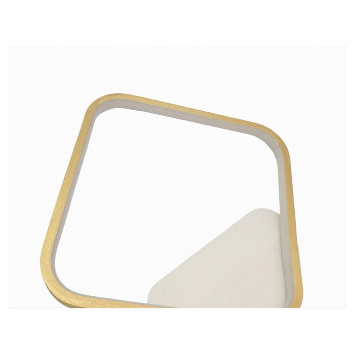 Trade Shop - Applique Da Parete Led 12w Quadrato Oro Lampada Moderno Minimal Luce 4000k 71279         