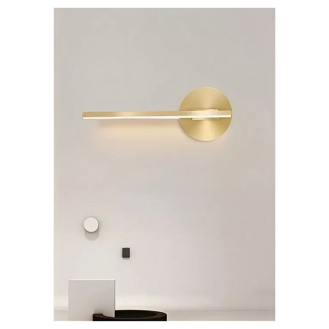 Trade Shop - Applique Da Parete Led 13 W Lineare Orientabile Oro Lampada Luce Naturale 50384         