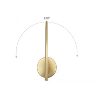Trade Shop - Applique Da Parete Led 13 W Lineare Orientabile Oro Lampada Luce Naturale 50384         