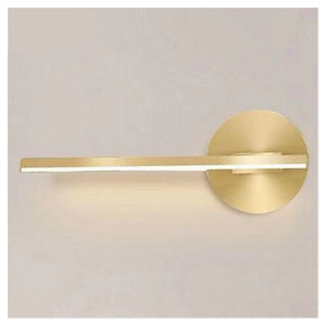 Trade Shop - Applique Da Parete Led 13 W Lineare Orientabile Oro Lampada Luce Naturale 50384         