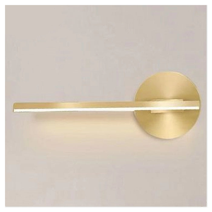 Trade Shop - Applique Da Parete Led 13 W Lineare Orientabile Oro Lampada Luce Naturale 50384         