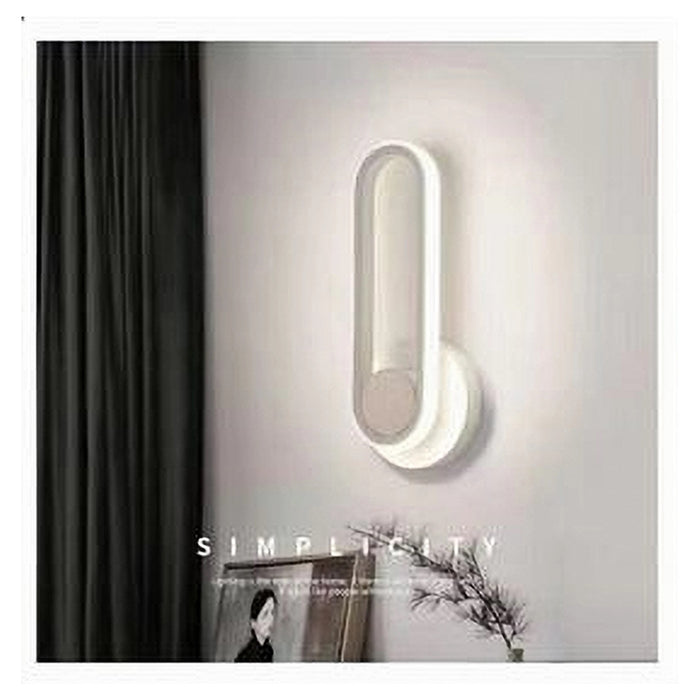 Trade Shop - Applique Da Parete Led 13 W Ovale Verticale Orientabile Bianco Luce Fredda 50339         