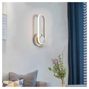 Trade Shop - Applique Da Parete Led 13 W Ovale Verticale Orientabile Bianco Luce Fredda 50339         