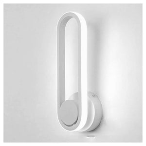 Trade Shop - Applique Da Parete Led 13 W Ovale Verticale Orientabile Bianco Luce Fredda 50339         