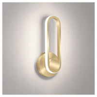 Trade Shop - Applique Da Parete Led 13 W Ovale Verticale Orientabile Oro Luce Naturale 50346         