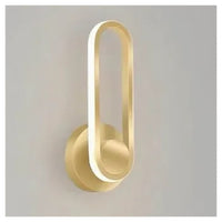 Trade Shop - Applique Da Parete Led 13 W Ovale Verticale Orientabile Oro Luce Naturale 50346         