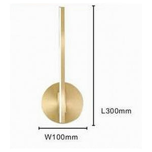 Trade Shop - Applique Da Parete Led 13 Watt Lineare Orientabile Oro Lampada Luce Fredda 50391         