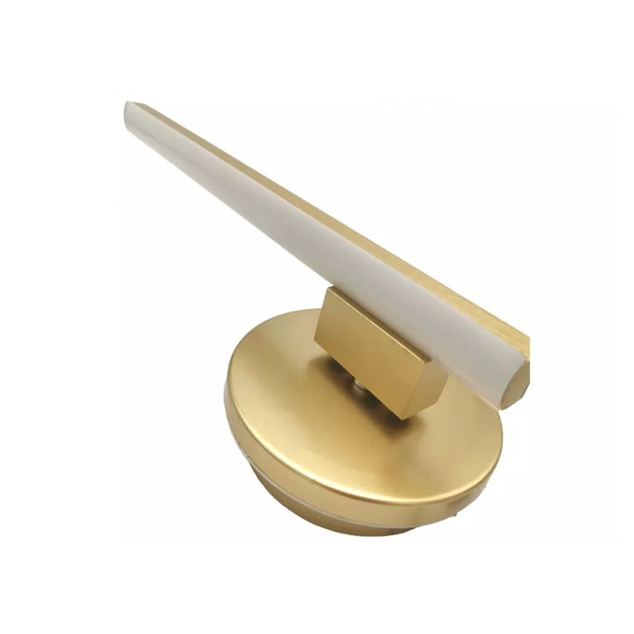 Trade Shop - Applique Da Parete Led 13 Watt Lineare Orientabile Oro Lampada Luce Fredda 50391         
