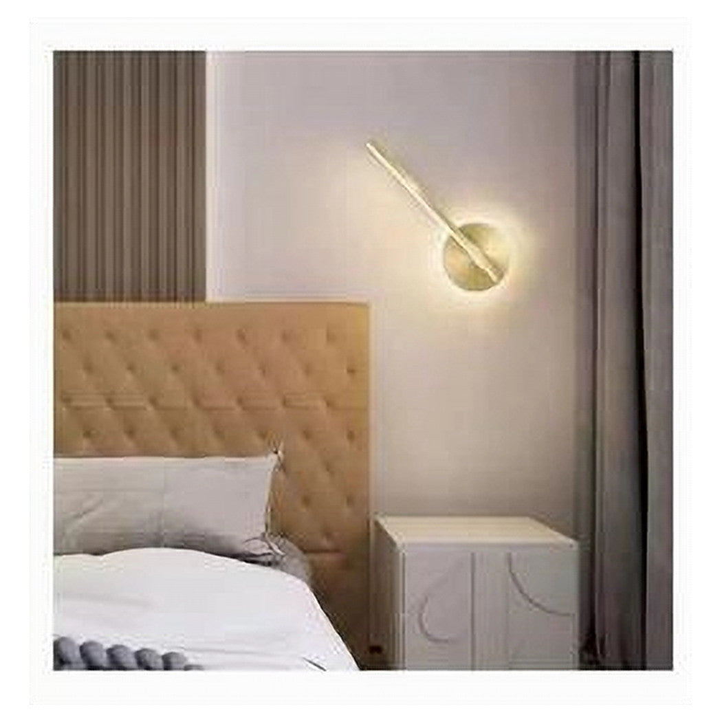 Trade Shop - Applique Da Parete Led 13 Watt Lineare Orientabile Oro Lampada Luce Fredda 50391         