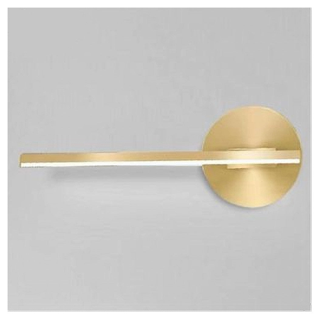 Trade Shop - Applique Da Parete Led 13 Watt Lineare Orientabile Oro Lampada Luce Fredda 50391         