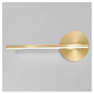 Trade Shop - Applique Da Parete Led 13 Watt Lineare Orientabile Oro Lampada Luce Fredda 50391         