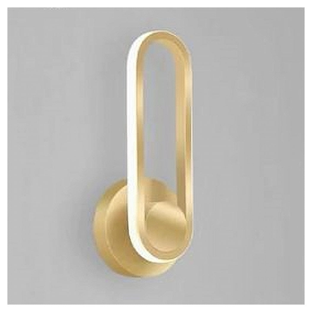 Trade Shop - Applique Da Parete Led 13 Watt Ovale Verticale Orientabile Oro Luce Fredda 50353         
