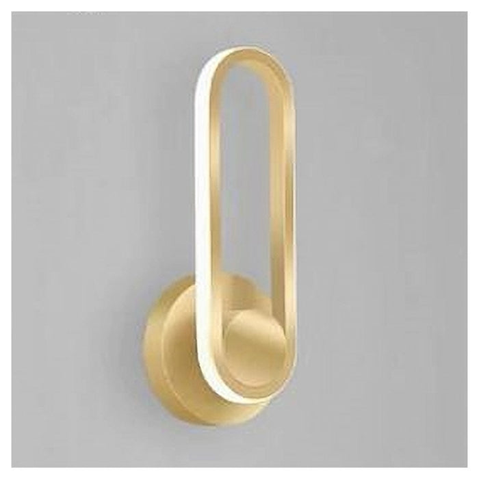 Trade Shop - Applique Da Parete Led 13 Watt Ovale Verticale Orientabile Oro Luce Fredda 50353         