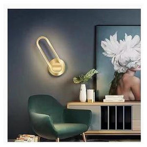 Trade Shop - Applique Da Parete Led 13 Watt Ovale Verticale Orientabile Oro Luce Fredda 50353         