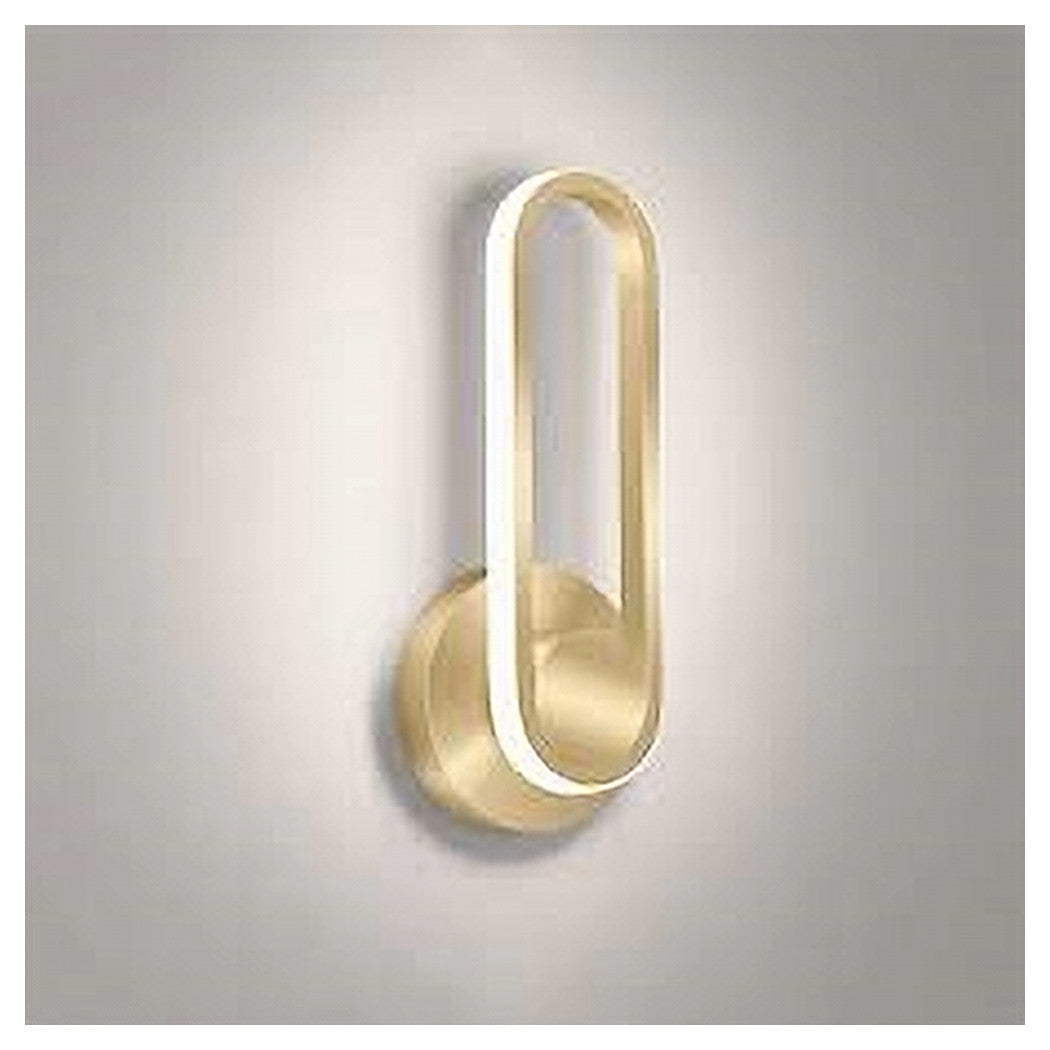 Trade Shop - Applique Da Parete Led 13 Watt Ovale Verticale Orientabile Oro Luce Fredda 50353         