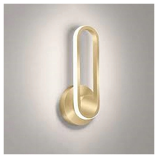 Trade Shop - Applique Da Parete Led 13 Watt Ovale Verticale Orientabile Oro Luce Fredda 50353         