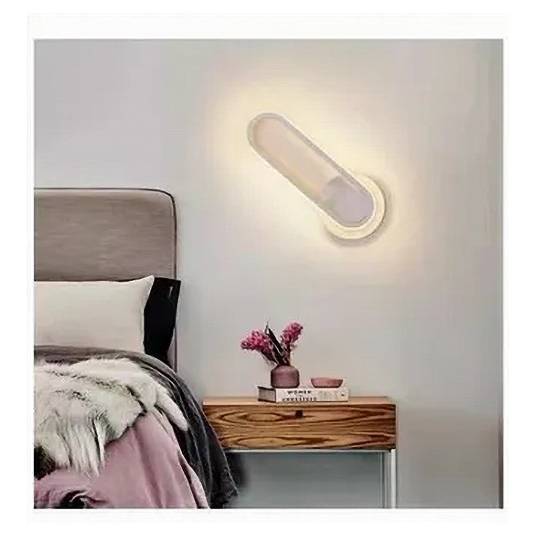 Trade Shop - Applique Da Parete Led 13w Ovale Verticale Orientabile Bianco Luce Naturale 50322         